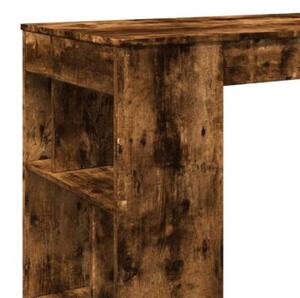 Stolik barowy z przegrodami, przydymiony dąb, 102x50x103,5 cm