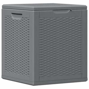 Skrzynia ogrodowa, szara, rattan pp, 90 l