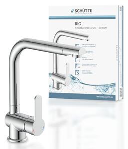 SCHÜTTE bateria kuchenna RIO, bateria kuchenna z funkcją oszczędzania energii, obrotowa bateria kuchenna 360°, chrom