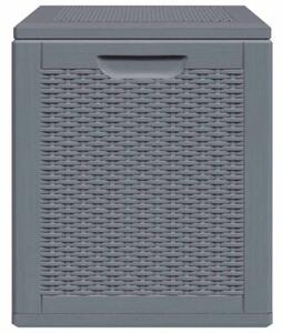 Skrzynia ogrodowa, szara, rattan pp, 90 l