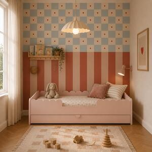 Łóżko dziecięce Montessori 80x160 z szufladą – Vintage Rose