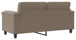 Sofa 2-osobowa, taupe, 140 cm, tapicerowana mikrofibrÄ