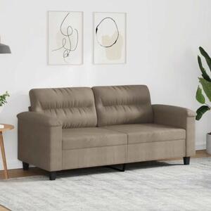 Sofa 2-osobowa, taupe, 140 cm, tapicerowana mikrofibrÄ