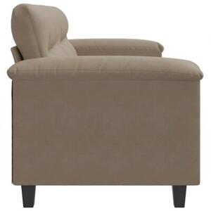 Sofa 2-osobowa, taupe, 140 cm, tapicerowana mikrofibrÄ