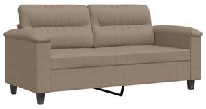 Sofa 2-osobowa, taupe, 140 cm, tapicerowana mikrofibrÄ