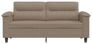 Sofa 2-osobowa, taupe, 140 cm, tapicerowana mikrofibrÄ