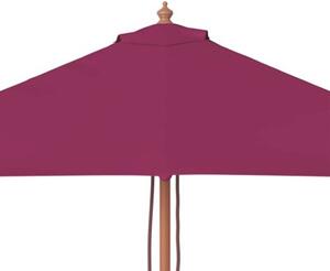 Parasol ogrodowy na drewnianym słupku, 150 x 200 cm, bordowy