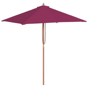 Parasol ogrodowy na drewnianym słupku, 150 x 200 cm, bordowy