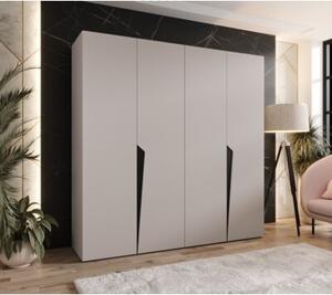Szafa uchylna otwierana Piano 1 200 wys. 202 cm kaszmir + u. czarny