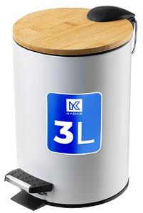 Kosz łazienkowy Linter biały, 3L
