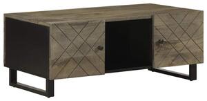 Stolik kawowy, czarny, 100x54x40 cm, lite drewno mango