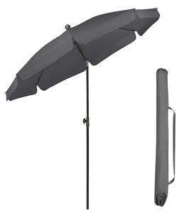 Parasol ogrodowy SY2000, z regulacj wysokoci, 2 m, szary