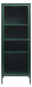 Zielona metalowa witryna Unique Furniture Bronco, wys. 160 cm