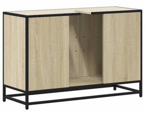 Szafka pod umywalkę łazienkową sonoma oak 90x33x60 cm drewno klejone