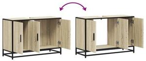 Szafka pod umywalkę łazienkową sonoma oak 90x33x60 cm drewno klejone