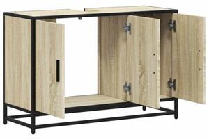Szafka pod umywalkę łazienkową sonoma oak 90x33x60 cm drewno klejone