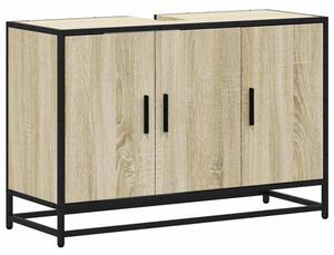 Szafka pod umywalkę łazienkową sonoma oak 90x33x60 cm drewno klejone