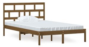 Sosnowe podwójne łóżko miodowy brąz 140x200 - Bente 5X