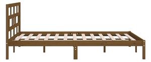 Drewniane łóżko miodowy brąz 120x200 - Bente 4X