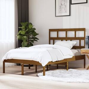 Drewniane łóżko miodowy brąz 120x200 - Bente 4X