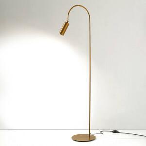 Cremasco Lampa łukowa - lampa stojąca 7539, brązowy / mosiężny, salon / jadalnia, mosiądz, nowoczesny