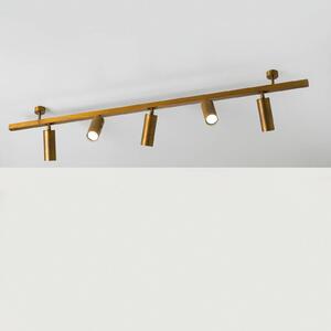 Cremasco Lampa sufitowa 7534, mosiądz oksydowany, 5-punktowa, GU10 możliwość ściemniania, brązowy / mosiężny, salon / jadalnia, mosiądz, nowoczesny