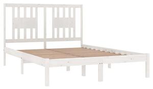 Białe łóżko z litego drewna 120x200 - Basel 4X