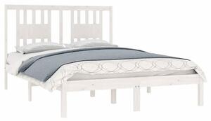 Białe łóżko z litego drewna 120x200 - Basel 4X