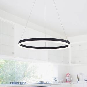 Paul Neuhaus Lampa wisząca Titus, możliwość ściemniania, czarny, salon / jadalnia, aluminium, nowoczesny