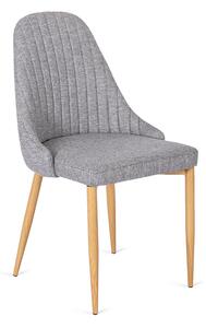 Szare krzesło tapicerowane - Azto