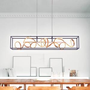 Paul Neuhaus Lampa wisząca Selina, możliwość ściemniania, czarny, salon / jadalnia, aluminium, nowoczesny
