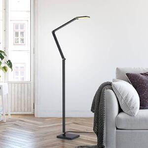 Paul Neuhaus Lampa stojąca SAMSKY, możliwość ściemniania, aluminiowy / szary / cynkowy, salon / jadalnia, aluminium, nowoczesny