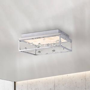 Paul Neuhaus Lampa sufitowa SKINA, możliwość ściemniania, chromowy / srebrny, salon / jadalnia, metal, nowoczesny