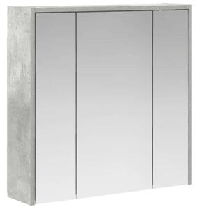 Szafka z lustrem do łazienki betonowy szary 63,5 x 16 x 62,5 cm