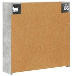Szafka z lustrem do łazienki betonowy szary 63,5 x 16 x 62,5 cm