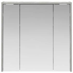 Szafka z lustrem do łazienki betonowy szary 63,5 x 16 x 62,5 cm