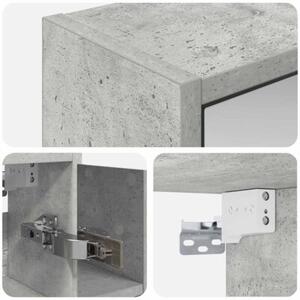 Szafka z lustrem do łazienki betonowy szary 63,5 x 16 x 62,5 cm