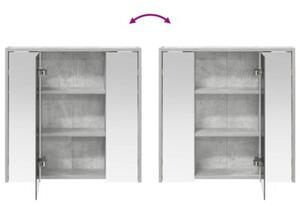 Szafka z lustrem do łazienki betonowy szary 63,5 x 16 x 62,5 cm