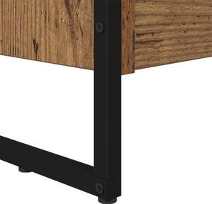 Industrialna szafka na książki z materiału drewnopochodnego w kolorze starego drewna, 80 x 30 x 155 cm