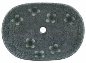 Umywalka nablatowa, niebieska, owalna, 59x40x14 cm, ceramiczna