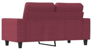 Sofa 2-osobowa, winna czerwieÅ, 120 cm, tapicerowana tkaninÄ