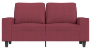 Sofa 2-osobowa, winna czerwieÅ, 120 cm, tapicerowana tkaninÄ