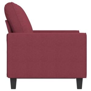 Sofa 2-osobowa, winna czerwieÅ, 120 cm, tapicerowana tkaninÄ
