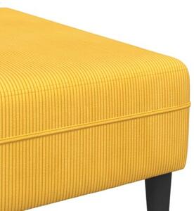 Nowoczesna sofa w ksztaÅcie u w jasnoÅ¼Ã³Åtym sztruksie - elegancki wybÃ³r do salonu