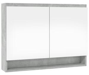 Szafka łazienkowa z lustrem, 80x15x60 cm, mdf, szarość betonu