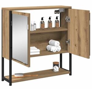 Szafka z lustrem z półką dąb rzemieślniczy 60 x 16 x 60 cm