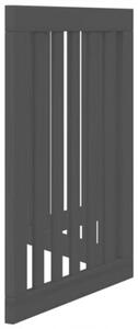 Składana bramka dla psa, 3 panele, czarna, 150 cm