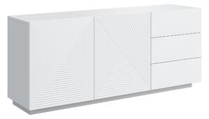 Komoda Asha 167 cm dwudrzwiowa z szufladami - biały mat