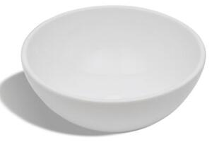 Umywalka z baterią mieszającą, ceramiczna, okrągła, biała