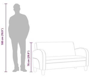 Sofa 2-osobowa, sztuczna skÃ³ra, czarna